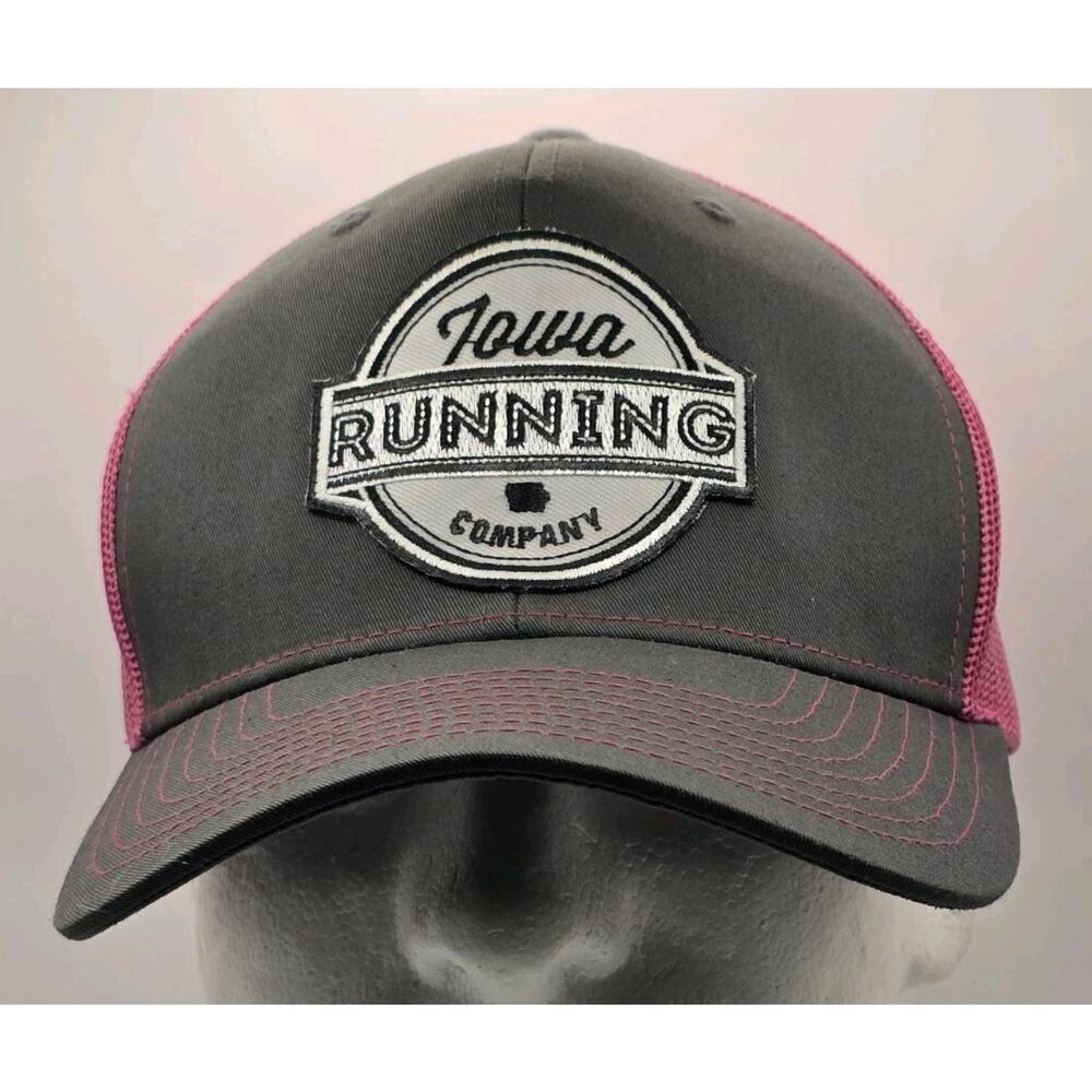 Iowa Runningβ Company Richardson 112 Pink Mesh SnapBack Trucker Hat Cap Fitness